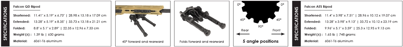 Falcon Bipod Specifications