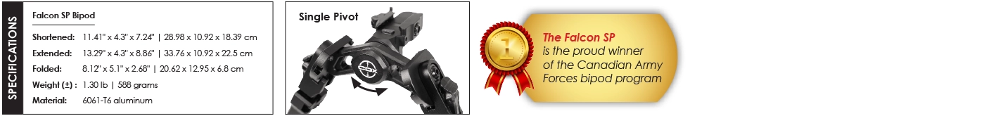 Falcon SP Bipod Specifications